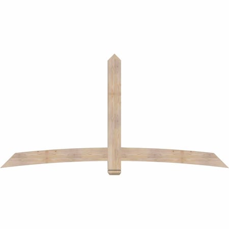 Ekena Millwork Bellingham Smooth Timber Gable Bracket, Douglas Fir, 96"W x 48"H x 3 1/2"D x 5 1/2"F, 12/12 Pitch GBW096X48X0406BEL00SDF